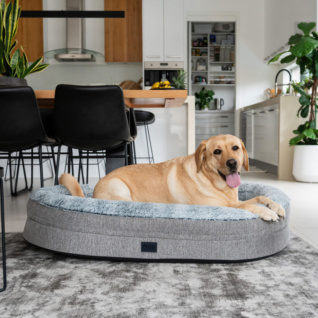Superior Pet Goods Orthopaedic Memory Rest Harlow Grey & Artic Fur