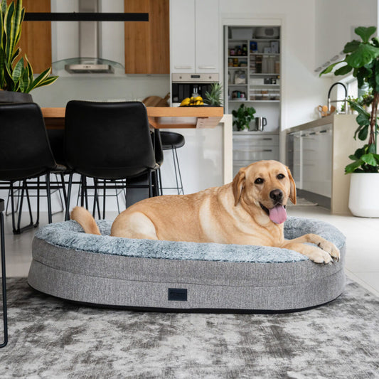 Superior Pet Goods Orthopaedic Memory Rest Harlow Grey & Artic Fur