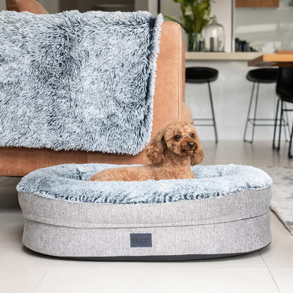 Superior Pet Goods Orthopaedic Memory Rest Harlow Grey & Artic Fur
