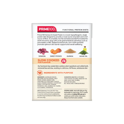 Prime100 SPD Slow Cooked Venison & Sweet Potato 354g