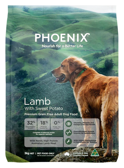 Phoenix Lamb & Sweet Potato Premium Grain Free Adult Dog Food