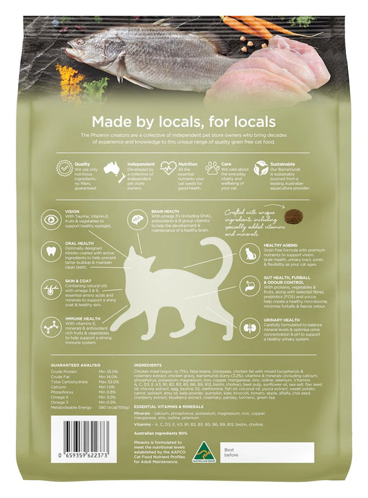 Phoenix Chicken & Barramundi Premium Grain Free Adult Cat Food