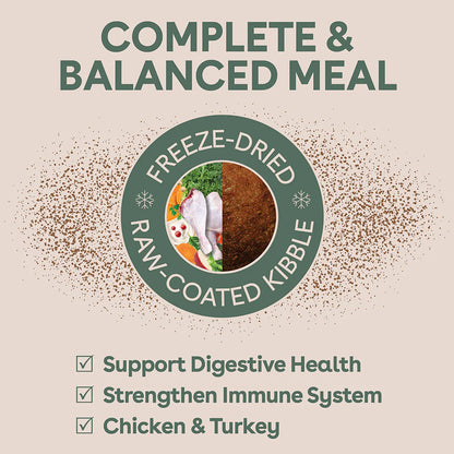 Pure Life Freeze-Dried Raw-Coated Kibble Chicken & Turkey for Dogs 2.5kg
