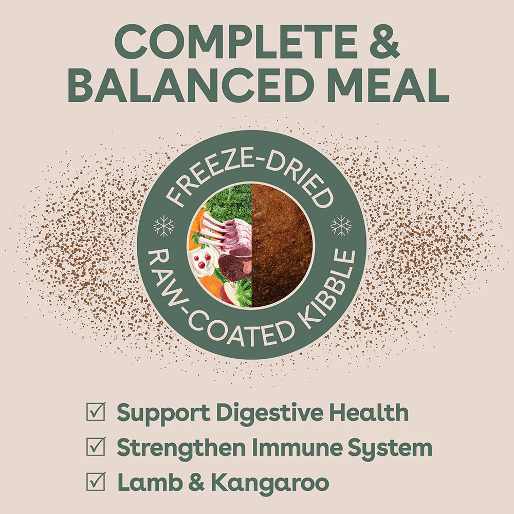 Pure Life Freeze-Dried Raw-Coated Kibble Lamb & Kangaroo for Adult Dogs 2.5kg