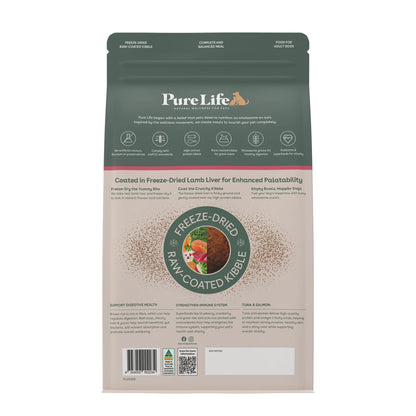 Pure Life Freeze-Dried Raw-Coated Kibble Tuna & Salmon for Adult Dogs 2.5kg