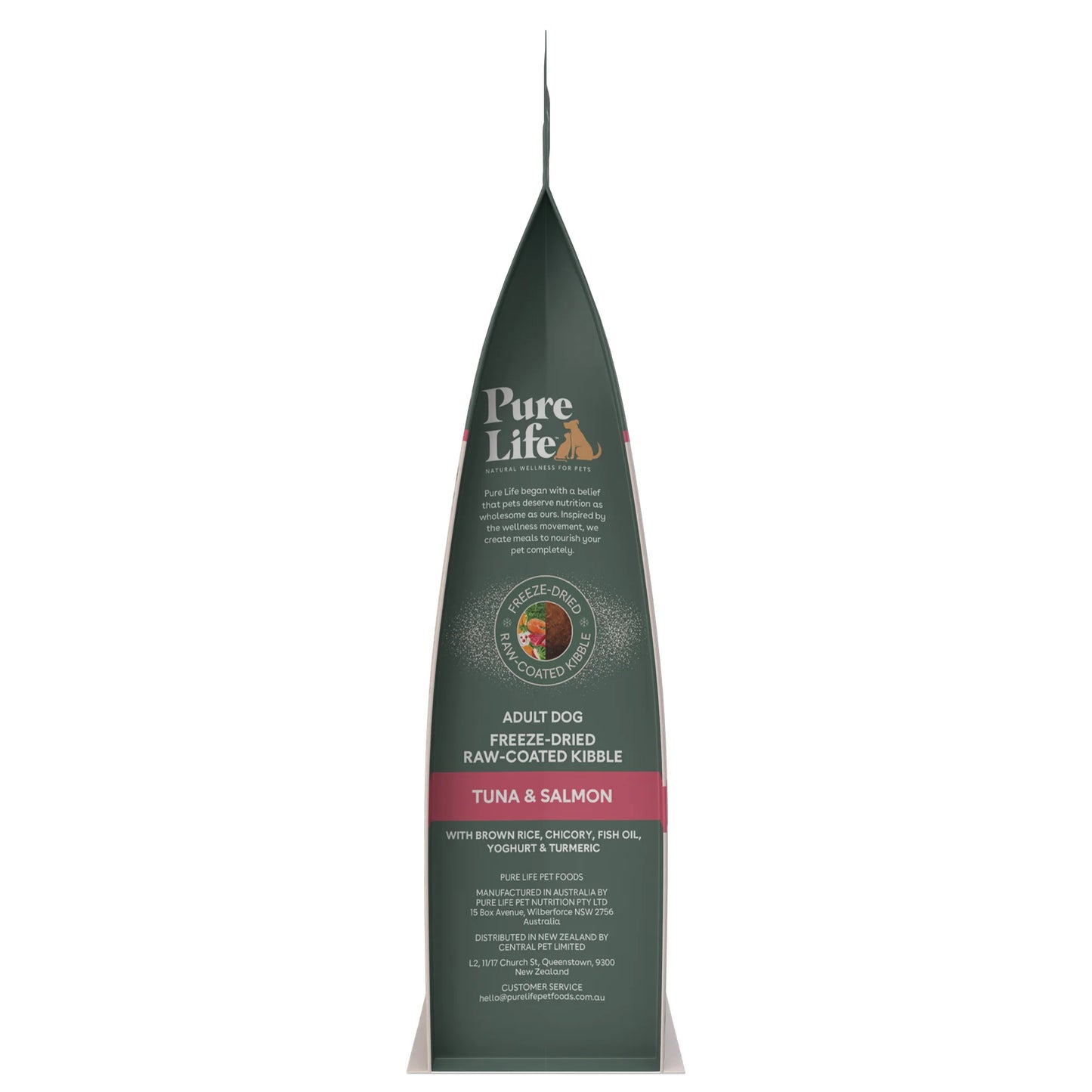 Pure Life Freeze-Dried Raw-Coated Kibble Tuna & Salmon for Adult Dogs 2.5kg