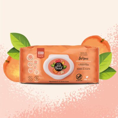 Pet Head Quick Fix Pet Wipes Peach Scented 100 pack