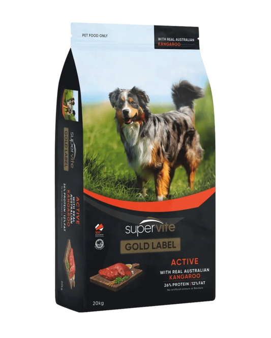 SuperVite Gold Label Active Adult Kangaroo Dry Dog Food