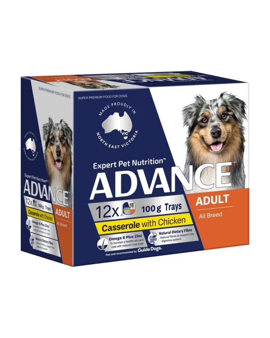 ADVANCE Wet Adult Dog Casserole with Chicken 100g x 12
