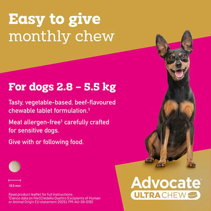Advocate Ultra Chew for Small Dogs 2.9-5.5kg