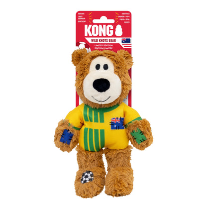 KONG Wild Knots Soccer Teddy Australian Medium Limited Edition