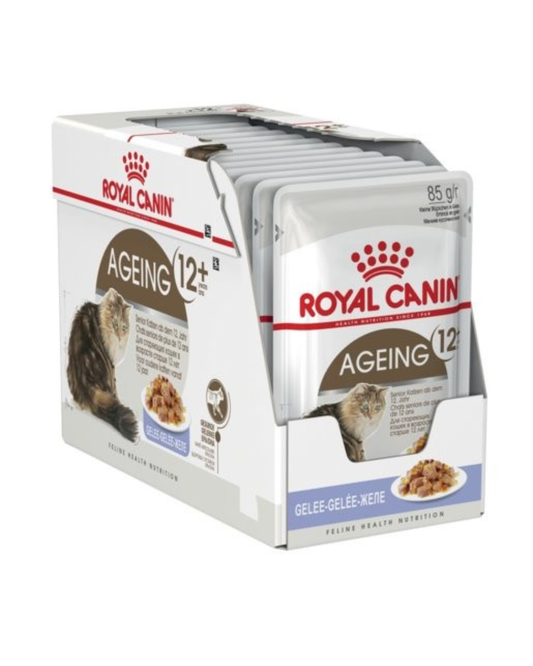 Royal Canin Ageing 12+ Wet Cat Food Pouches Chunks in Jelly