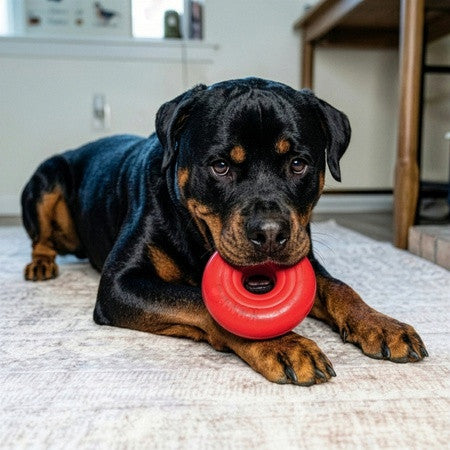 KONG Donut Durable Natural Dog Chew Toy