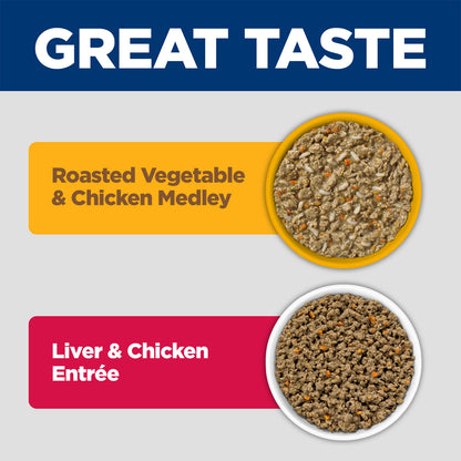 Hill's Science Diet Perfect Weight Variety Pack (6 Vegetable & Chicken, 6 Chicken & Liver) Canned Wet Cat Food Cans