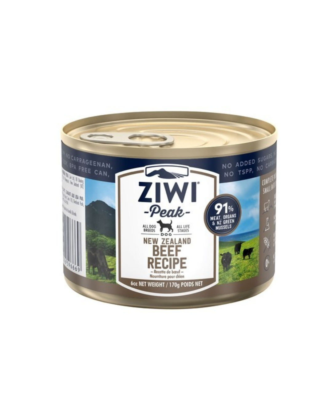 ZIWI Peak Beef Dog Food Can 170g