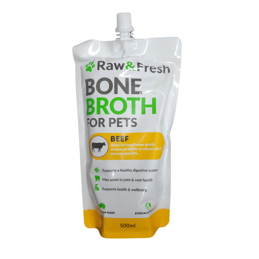 Raw & Fresh Bone Broth for Pets Beef 500mL