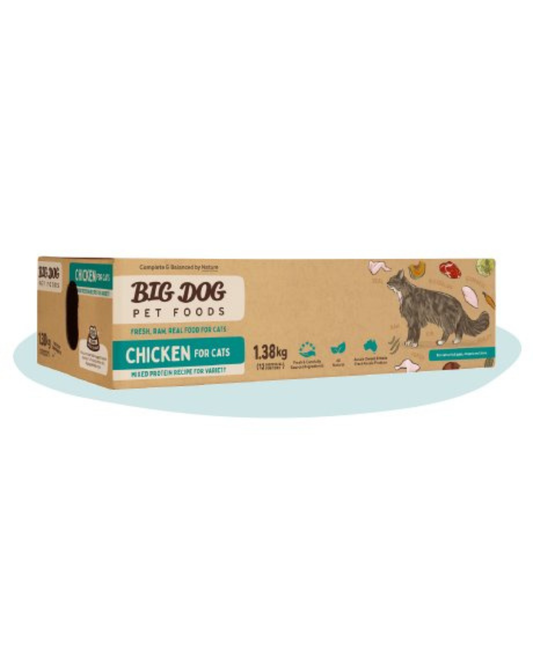 Big Dog Chicken Raw Cat Food (12x115g/1.38kg)