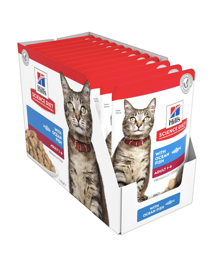 Hill's Science Diet Adult Ocean Fish Wet Cat Food Pouches
