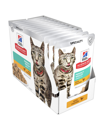Hill's Science Diet Adult Perfect Weight Chicken Wet Cat Food Pouches