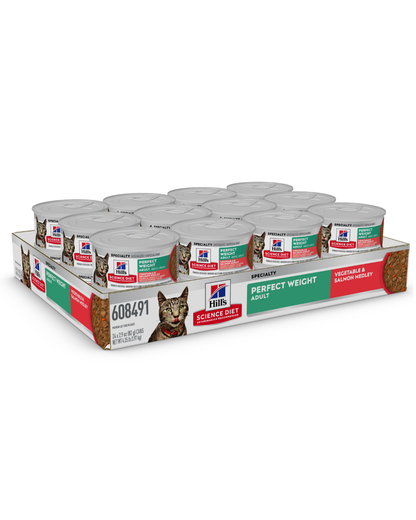 Hill's Science Diet Perfect Weight Vegetable & Salmon Medley Canned Wet Cat Food
