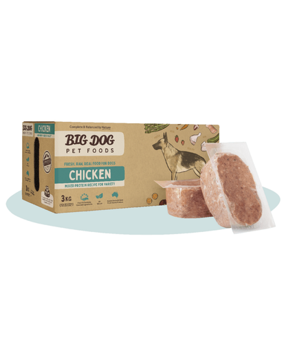 Big Dog Chicken Raw Dog Food (12x250g/3kg)