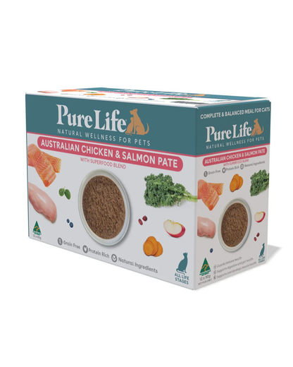 Pure Life Australian Chicken & Salmon Pate for Cats