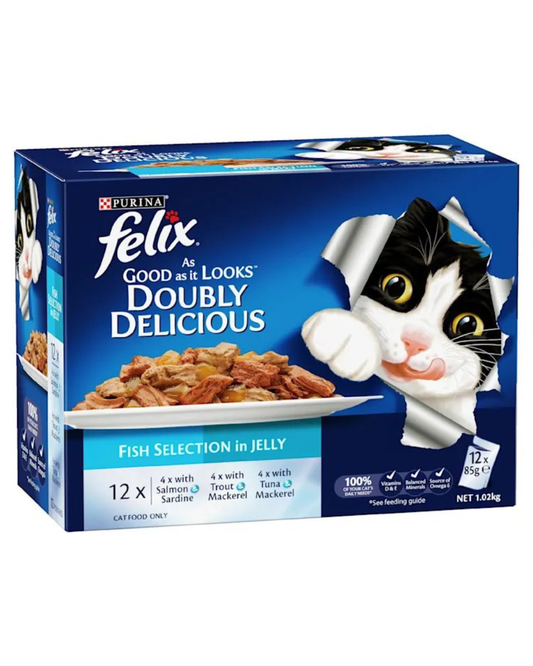 Felix Adult As Good As It Looks Doubly Delicious Fish Selection in Jelly