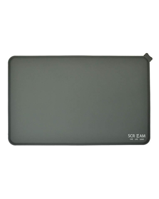 Scream Silicone Food Mat Grey (50 x 31cm)