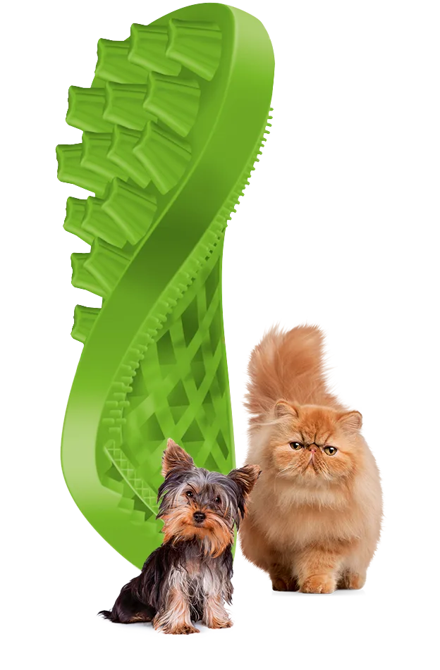 Pet + Me Green Silicon Brush Soft