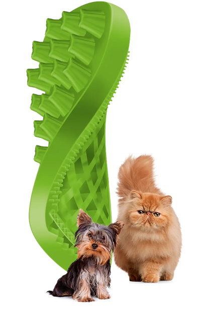 Pet + Me Green Silicon Brush Soft