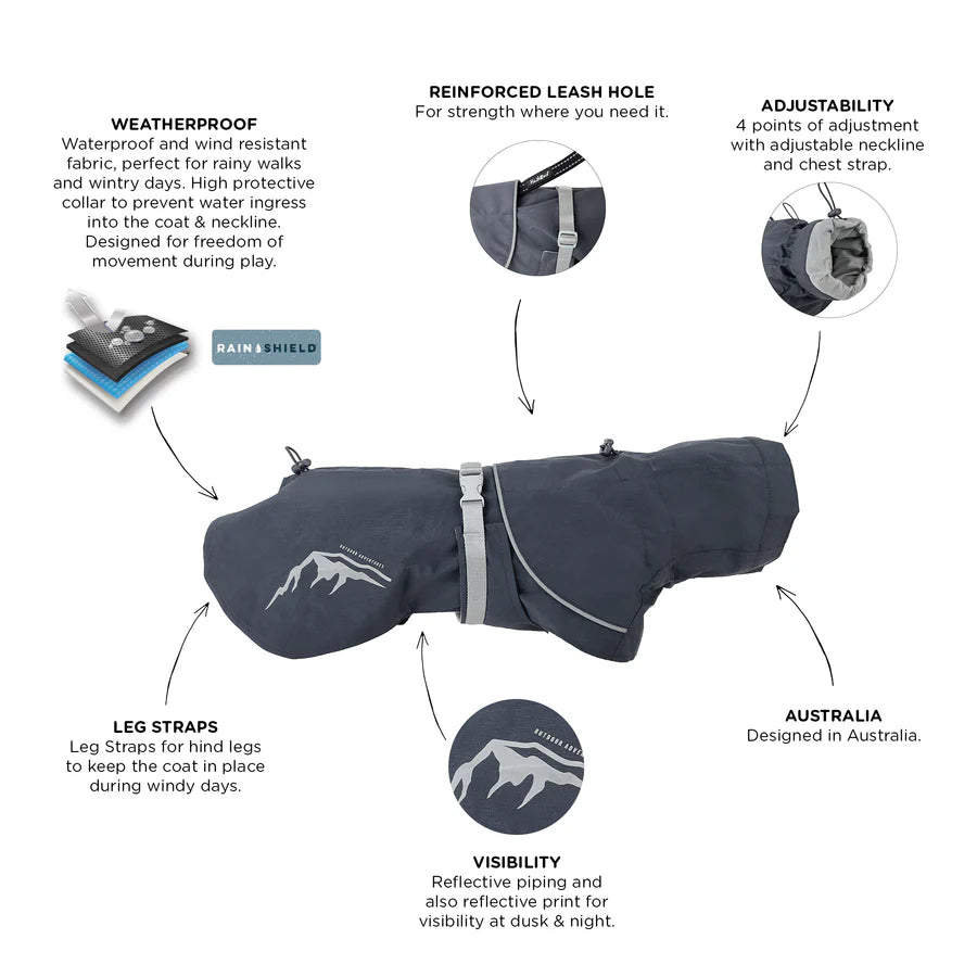 Huskimo Dog Waterproof Raincoat Thunderstorm
