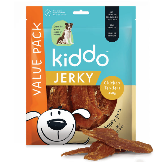 KIDDO Value Jerky Chicken Tenders Dog Treats 450g