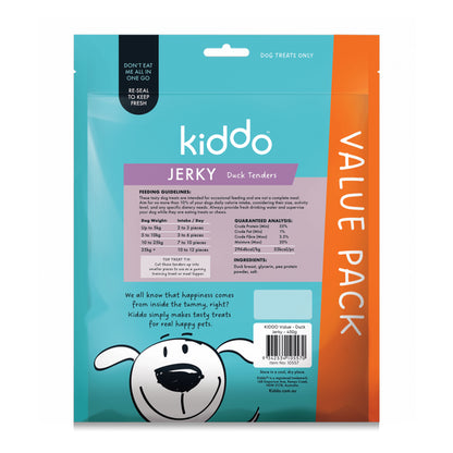 KIDDO Value Jerky Duck Tenders Dog Treats 450g