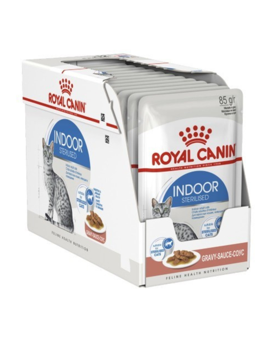 Royal Canin Indoor Sterilised Cat Wet Food Pouches in Gravy