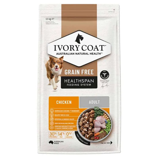 Ivory Coat Grain Free Adult All Breeds Dry Dog Food Chicken