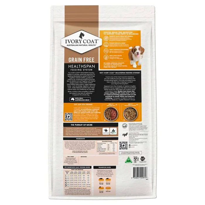 Ivory Coat Grain Free Puppy All Breeds Dry Dog Food Chicken