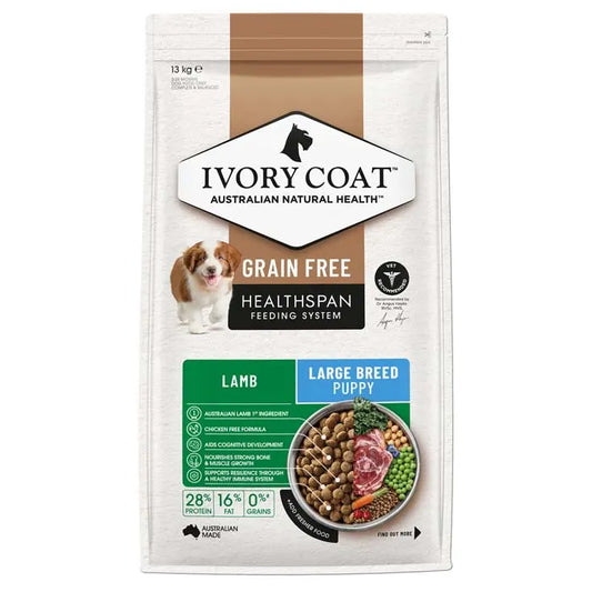 Ivory Coat Grain Free Puppy Large Breed Dry Dog Food Lamb