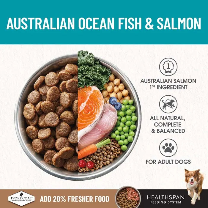 Ivory Coat Grain Free Adult All Breeds Dry Dog Food Salmon & Ocean Fish