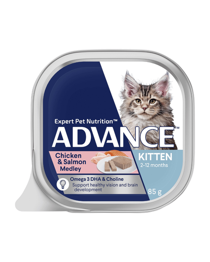 Advance Kitten Chicken & Salmon Medley 85g