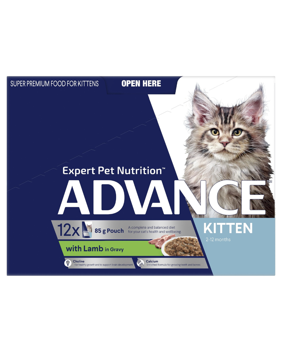 Advance Kitten Wet Cat Food Lamb In Gravy