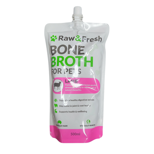Raw & Fresh Bone Broth for Pets Lamb 500mL