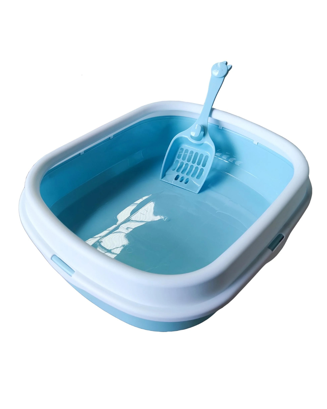 iPetz Cat Litter Tray with Lip & Scoop
