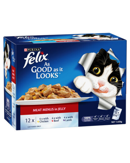 Felix Adult As Good As It Looks Meat Menus in Jelly