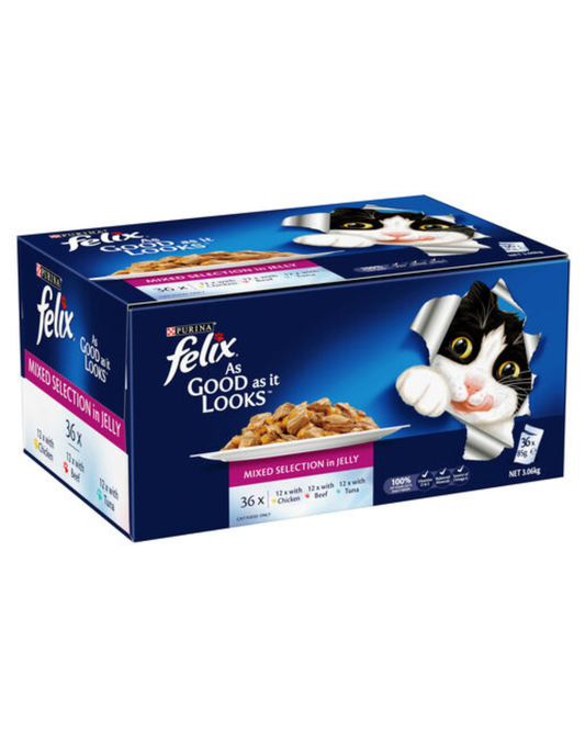 Felix Adult As Good As It Looks Mixed Selection in Jelly 36 x 85g