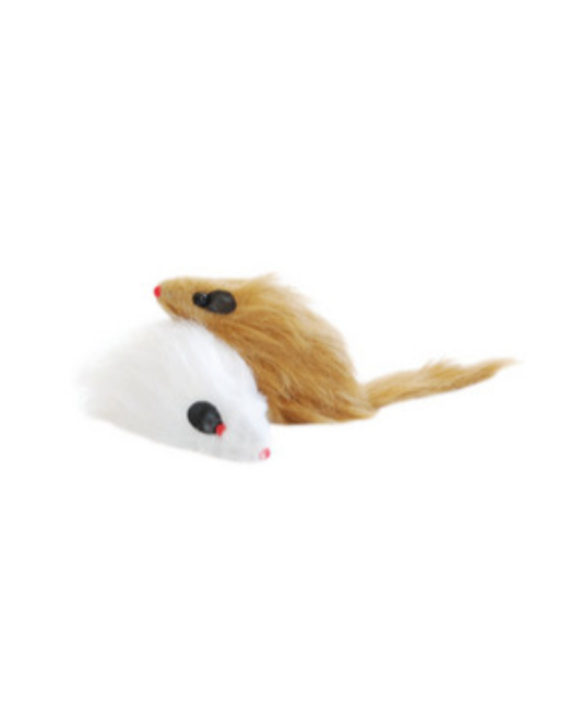 Cattitude Feline Care Rat Plush Cat Toy 4"