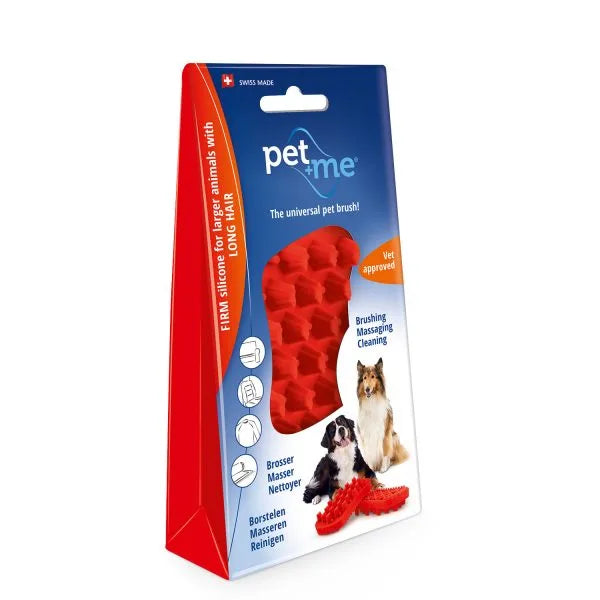 Pet + Me Red Silicon Brush Firm