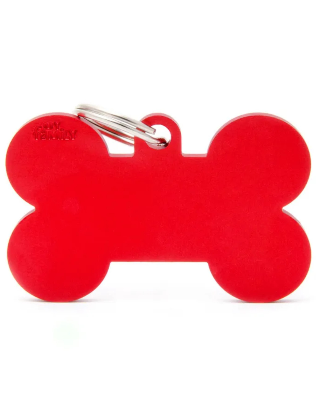My Family Basic Bone Red ID Tag