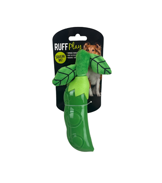 Ruff Play Squeaky Pea Dog Toy