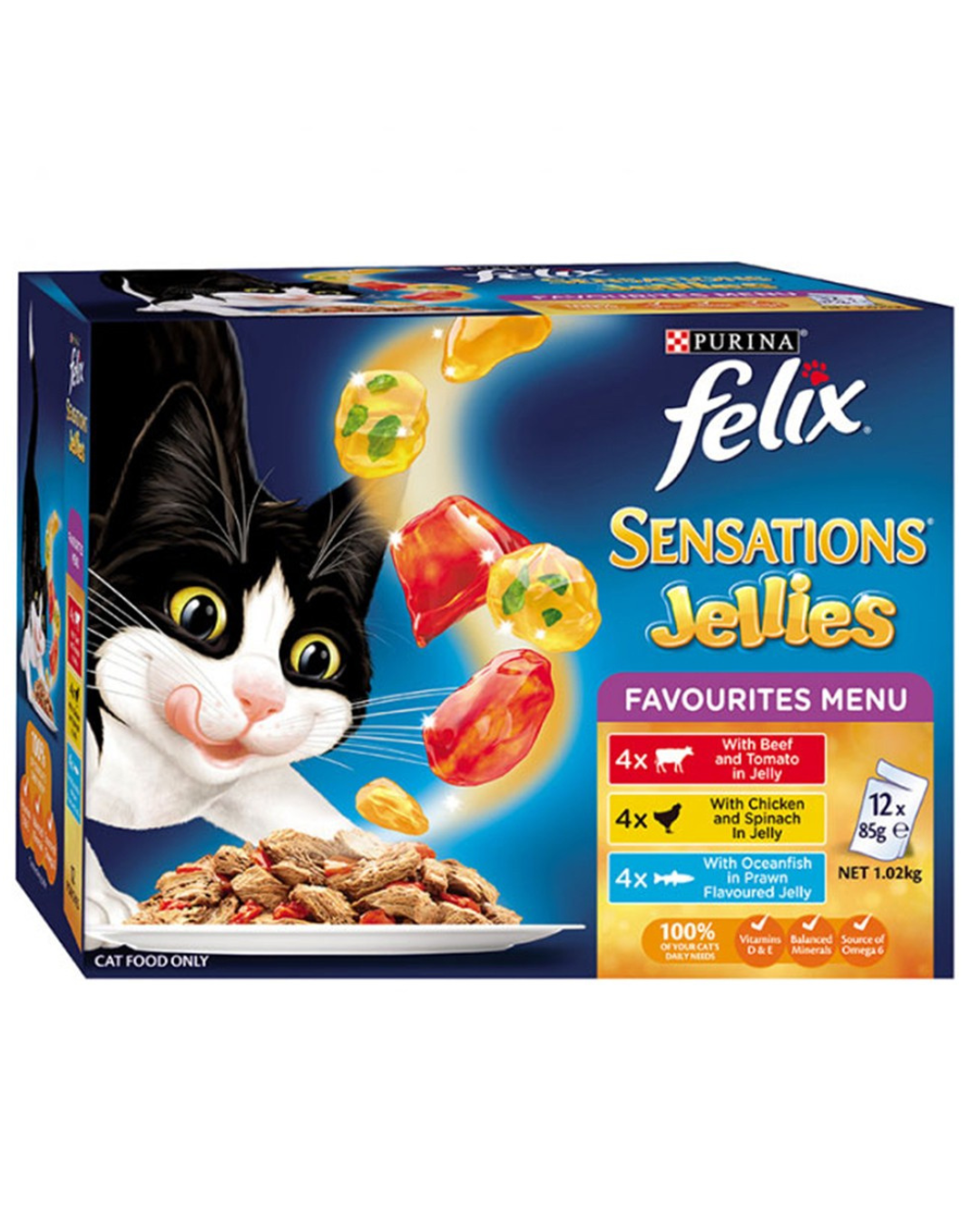Felix Sensations Jellies Favourites Menu 12 x 85g