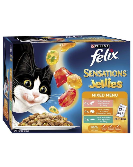 Felix Sensations Jellies Mixed Menu 12 x 85g